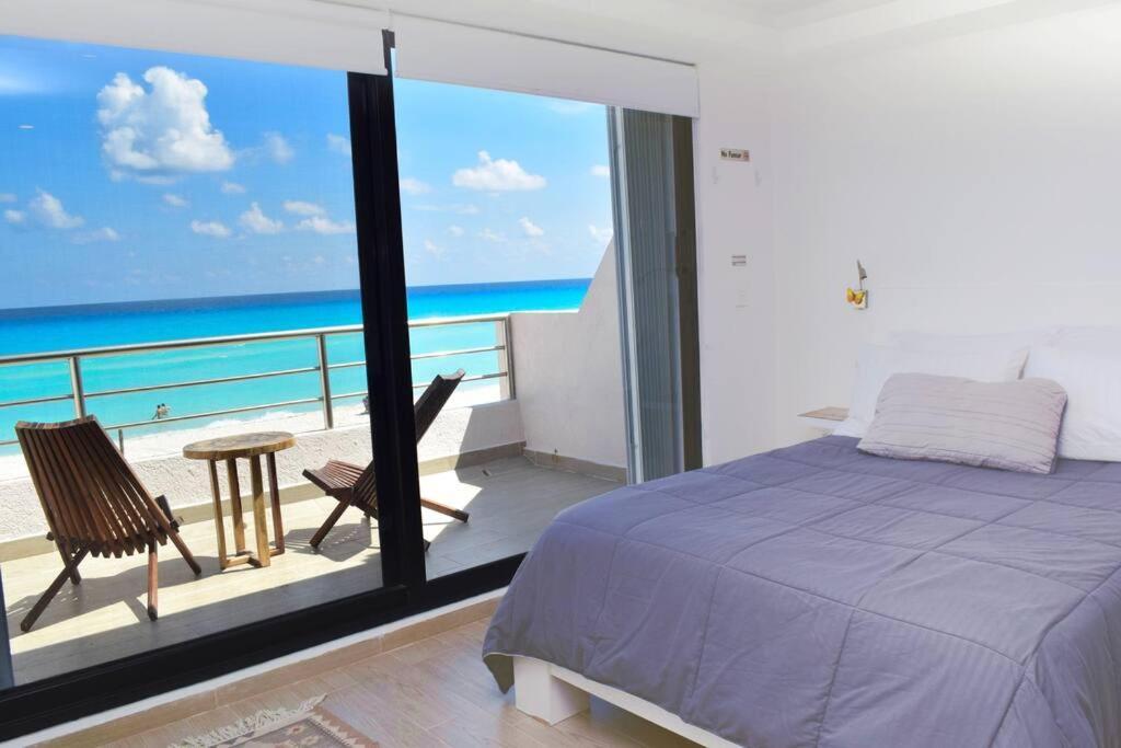 Ocean Front Villa Marlin, Best Location In Hotel Zone #109 Cancún Exteriör bild