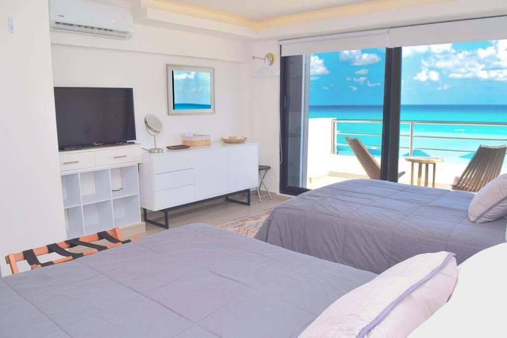 Ocean Front Villa Marlin, Best Location In Hotel Zone #109 Cancún Exteriör bild